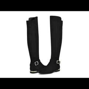 Nine West Women's Andone Round Toe Over The Knee Casual Boots Black Size 8